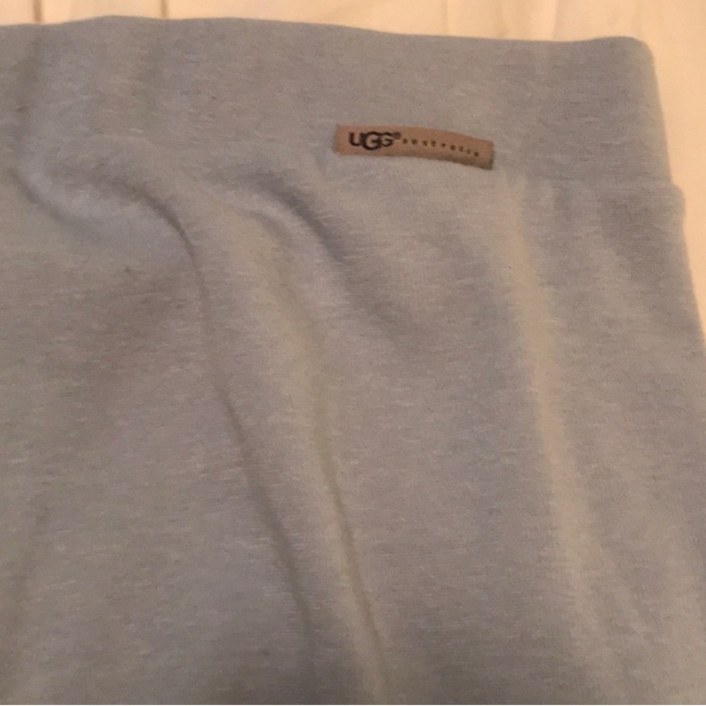 UGG Light Blue Furry Lined Capri Sweatpants - Picture 5 of 6